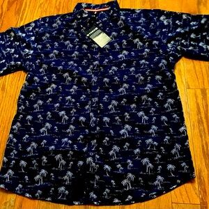 Toku Shirt Hawaiian Palm Tree  Size XL NWT
